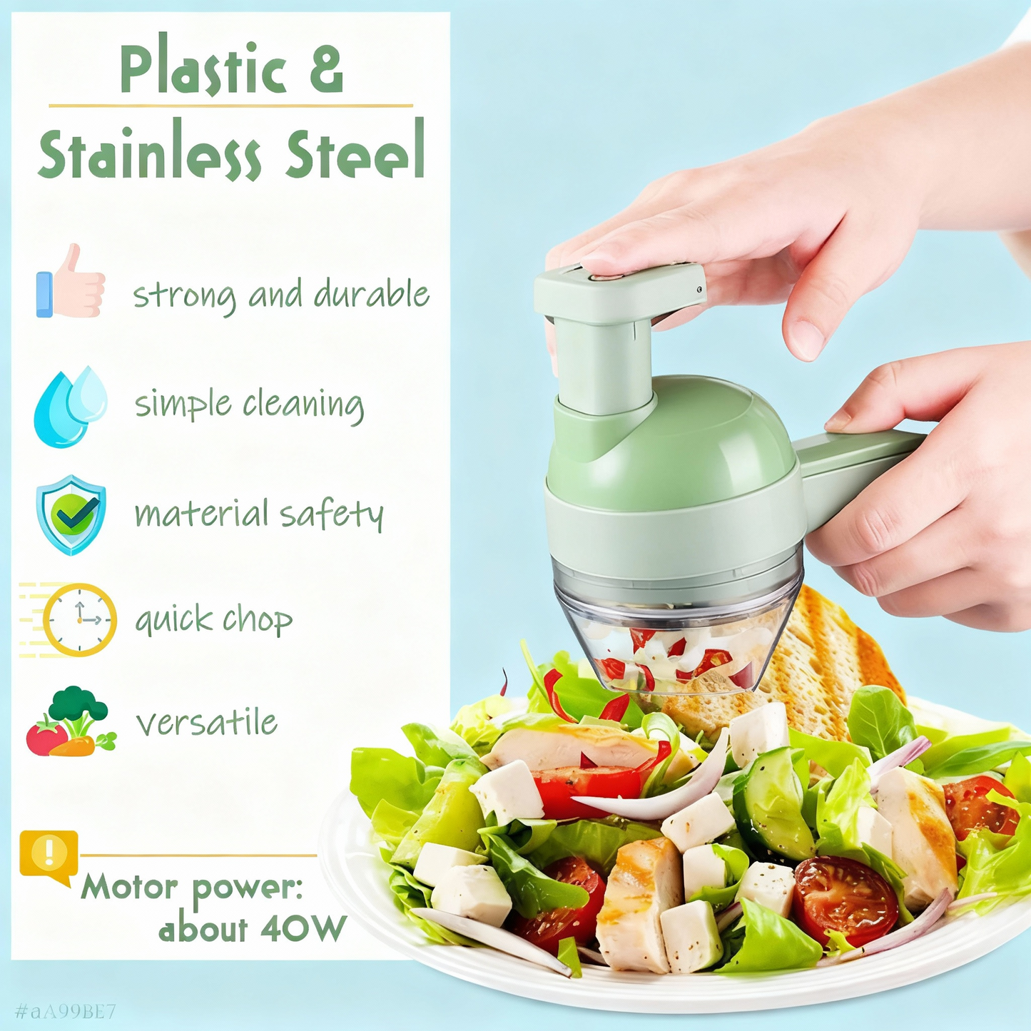 4 in 1 Electric Vegetable Cutter – Chop, Slice, Grind & More by ZapNex®