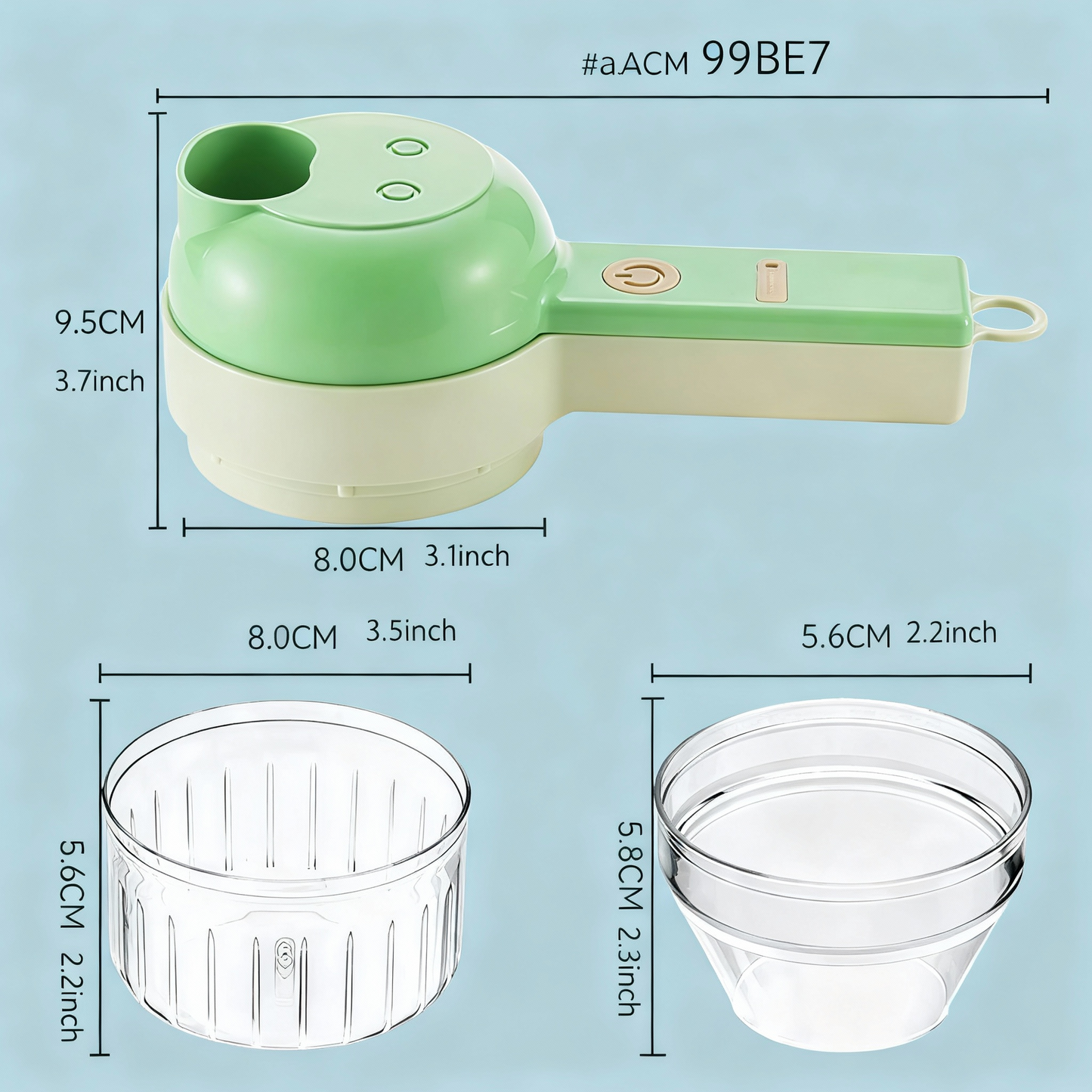 4 in 1 Electric Vegetable Cutter – Chop, Slice, Grind & More by ZapNex®