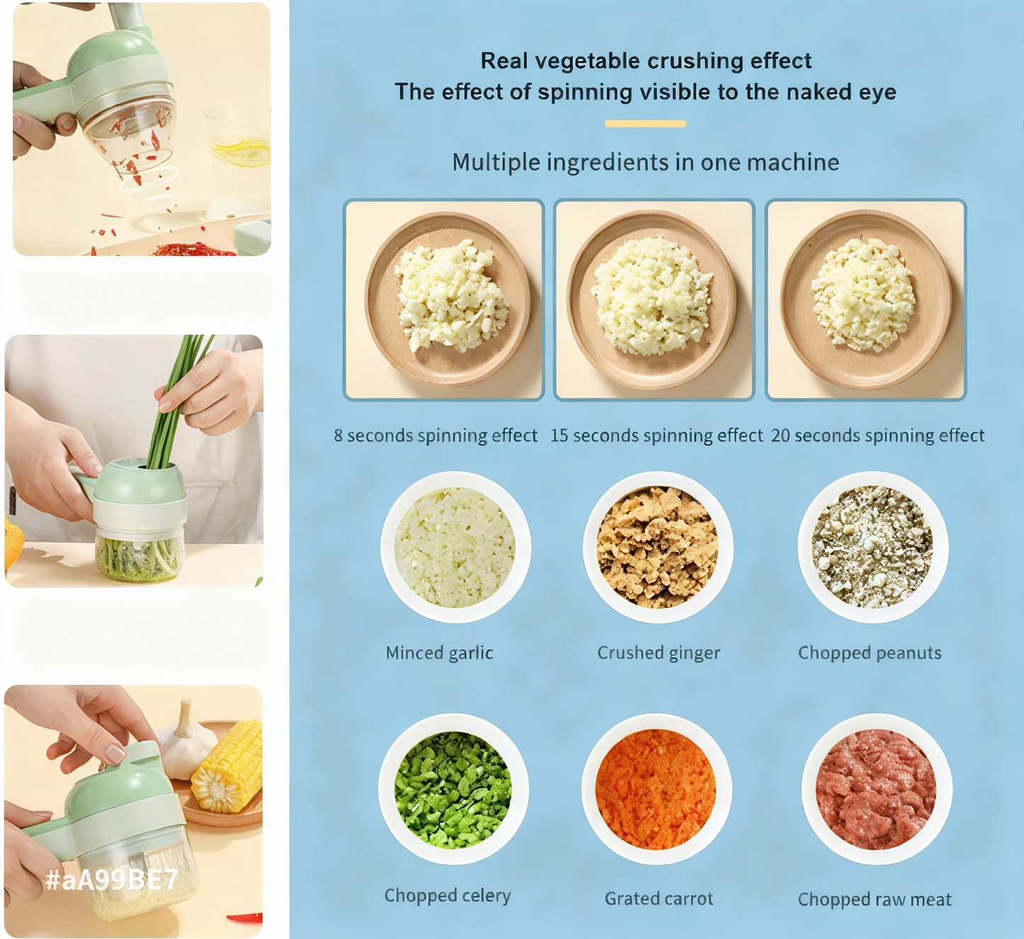 4 in 1 Electric Vegetable Cutter – Chop, Slice, Grind & More by ZapNex®