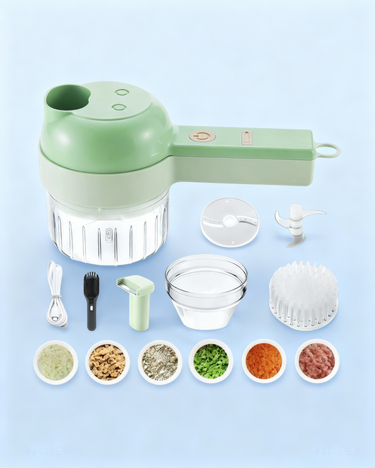 4 in 1 Electric Vegetable Cutter – Chop, Slice, Grind & More by ZapNex®